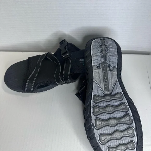 SKECHERS Outdoor Lifestyle Ladies Perfect Planning Slide Reggae Black Size 8 - Picture 5 of 7